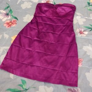 Fushia strapless sweetheart dress